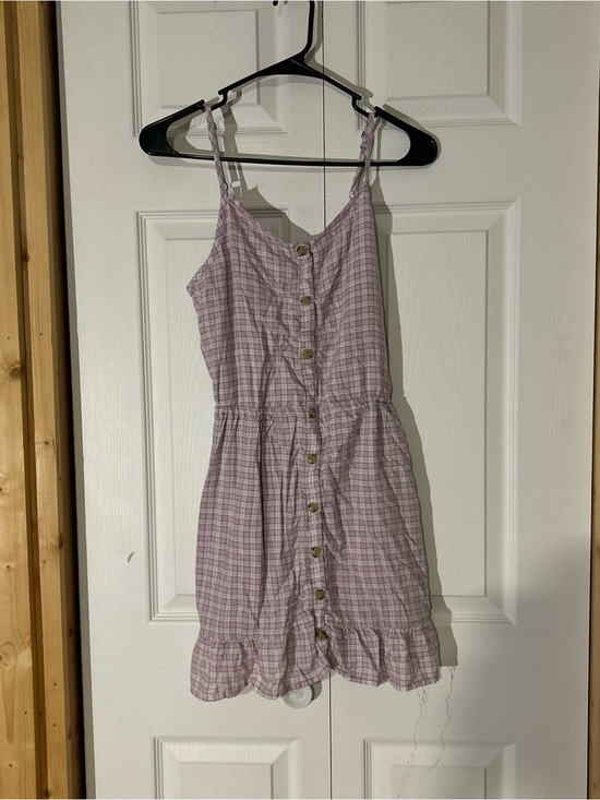 abercrombie kids Other - abercrombie kids Lilac Plaid Button-Front Sundress